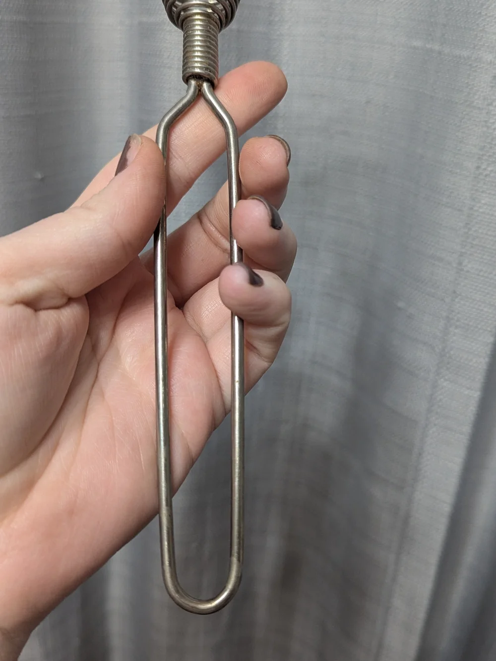 Vintage Wire Whisk Coil Egg Beater Metal Kitchen Tool